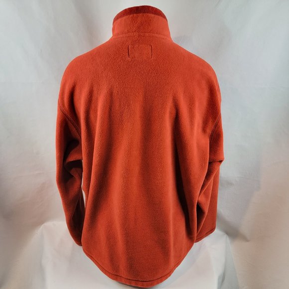 American Eagle Outfitters AE77 Fleece Mens Large Orange Performance Quarter Zip - Picture 7 of 9